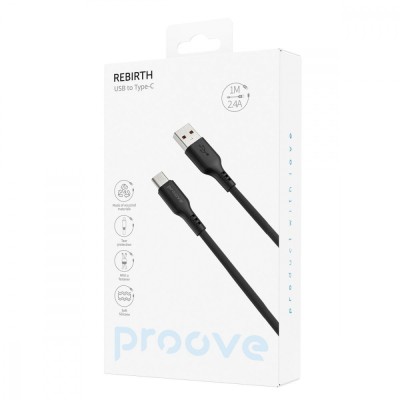 Кабель Proove Rebirth Type-C 2.4A (1m) (CCRE60001201) Black