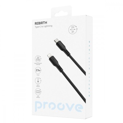 Кабель Proove Rebirth Type-C To Lightning 3A (1m) (CCRE60002101) Black