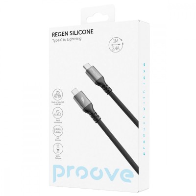 Кабель Proove ReGen Silicone Type-C To Lightning (1M) (CCRS60002101) Black