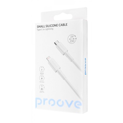 Кабель Proove Small Silicone Type-C to Lightning 20W (1m) (CCSM20002102) White
