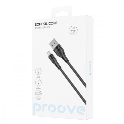 Кабель Proove Soft Silicone Lightning 2.4A (1m) (CCSO20001102) White