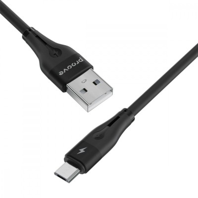 Кабель Proove Soft Silicone Micro USB 2.4A (1m) (CCSO20001301) Black