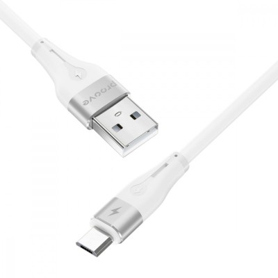Кабель Proove Soft Silicone Micro USB 2.4A (1m) (CCSO20001302) white