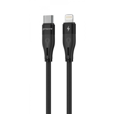 Кабель Proove Soft Silicone Type-C To Lightning 27W (1m) (CCSO27002101) Black