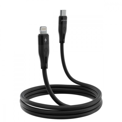 Кабель Proove Soft Silicone Type-C To Lightning 27W (1m) (CCSO27002101) Black