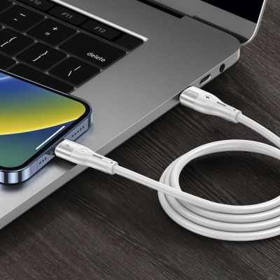 Кабель Proove Soft Silicone Type-C To Lightning 27W (1m) (CCSO27002102) White