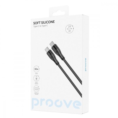 Кабель Proove Soft Silicone Type-C to Type-C 60W (1m) (CCSO60002202) White