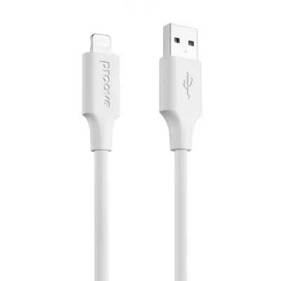 Кабель Proove Striped Silicone Lightning (1M) (CCSS00001102) White
