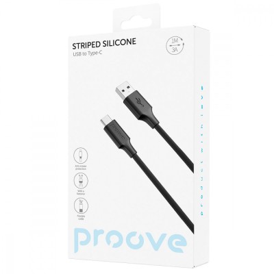 Кабель Proove Striped Silicone Type-C (1M) (CCSS60001202) White