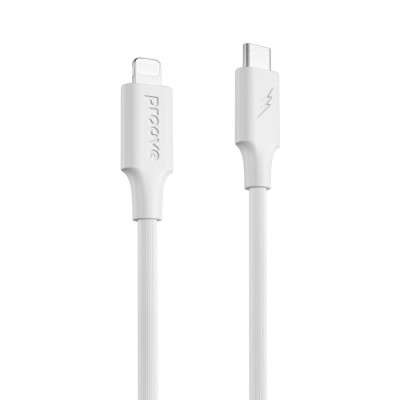 Кабель Proove Striped Silicone Type-C to Lightning (1M) (CCSS00002102) White