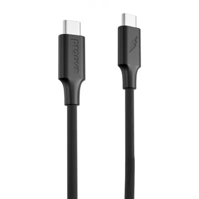 Кабель Proove Striped Silicone Type-C to Type-C 60W (1M) (CCSS60002201) Black