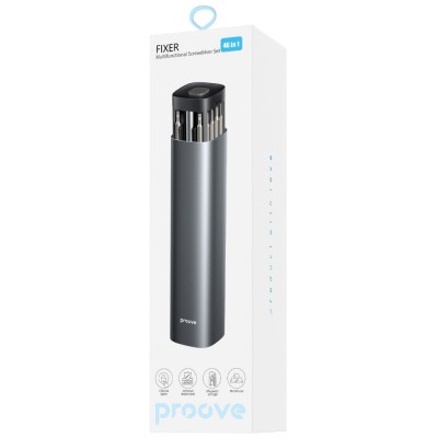 Багатофункціональний набір викруток Proove Fixer 46in1 (MTSF46000003) Gray Багатофункціональний набір викруток Proove Fixer 46in1 (MTSF46000003) Gray