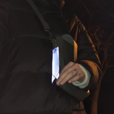 Брелок флікер світловідбивний silver