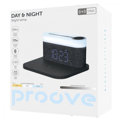 Нічник із Бездротовою Зарядкою Proove Day & Night (PLDN05002005) Dark Gray