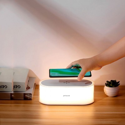 Нічник із Бездротовою Зарядкою Proove Glow 1200mAh (PLPG00102002) White
