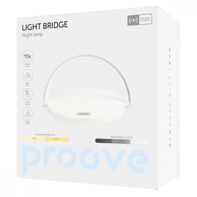 Нічник із Бездротовою Зарядкою Proove Light Bridge (PLLB05102002) White