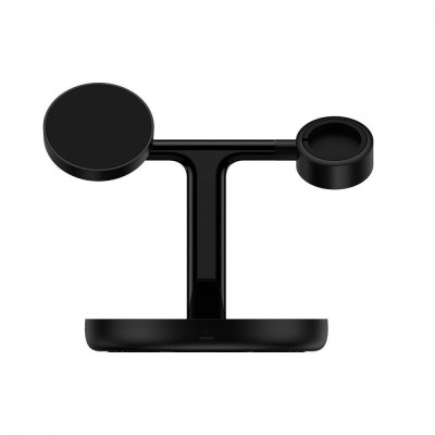Бездротовий зарядний пристрій Baseus Swan 3-in-1 Wireless Magnetic Charging Bracket 20W (WXTE000101) Black