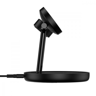 Бездротовий зарядний пристрій Baseus Swan 3-in-1 Wireless Magnetic Charging Bracket 20W (WXTE000101) Black