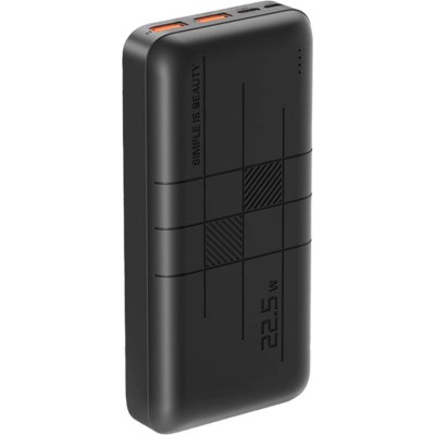 зовн. акум. XO PR188 - 20000 mAh PD20W + QC22.5W (Чорний)