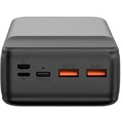 зовн. акум. XO PR201 - 30000 mAh PD65W for laptop (Чорний)