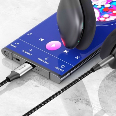 Кабель AUX Proove SoundMesh Lightning to 3.5mm (1m) (ACSM00004801) Gray