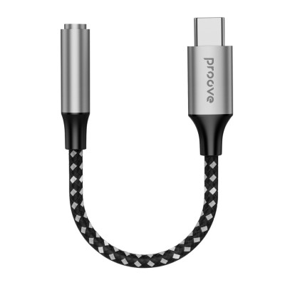 Перехідник AUX Proove SoundMesh Type-C to 3.5mm (ACSM00005201) Gray