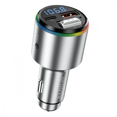 АЗП Proove FM Launcher Power Drive 30W (PD+QC3.0) Type-C+USB+AUX (FMPD30110006) silver