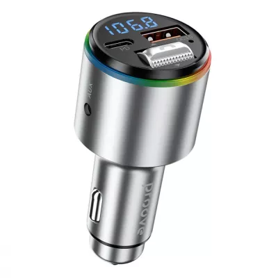 АЗП Proove FM Launcher Power Drive 30W (PD+QC3.0) Type-C+USB+AUX (FMPD30110006) silver