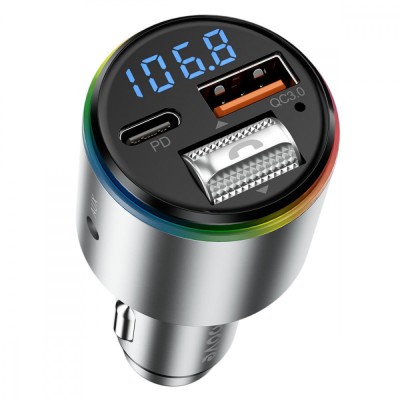 АЗП Proove FM Launcher Power Drive 30W (PD+QC3.0) Type-C+USB+AUX (FMPD30110006) silver