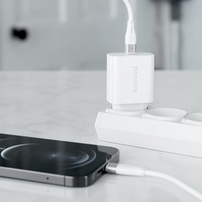 Зарядний Пристрій Proove Rapid 20W (Type-C) + Кабель Type-C to Lightning (WCRP20012102) (white)