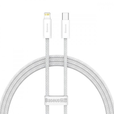 Кабель Baseus Dynamic Series Fast Charging Data USB кабель Type-C To IP 20 W 1M (CALD000002) White