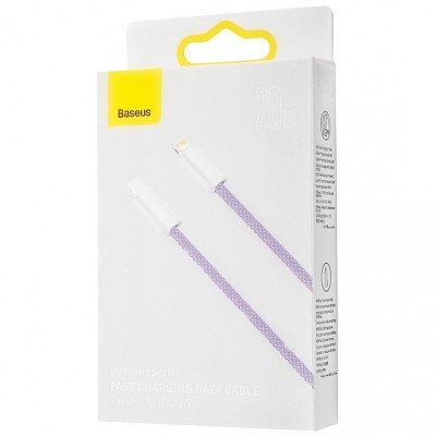 Кабель Baseus Dynamic Series Fast Charging Data USB кабель Type-C To IP 20 W 1M (CALD000002) White