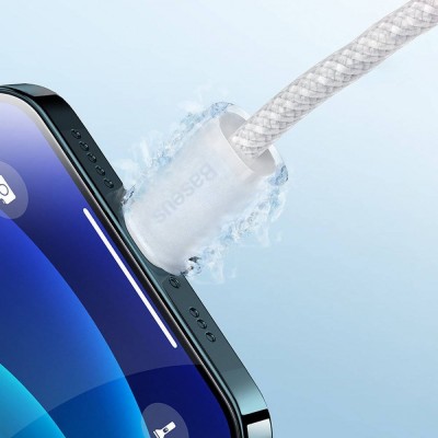 Кабель Baseus Dynamic Series Fast Charging Data USB кабель Type-C To IP 20 W 1M (CALD000002) White