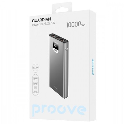 Портативна батарея Proove 10000mAh 22.5W Guardian (PBG122210004) Metal Grey