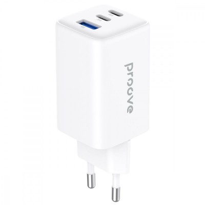 Зарядний Пристрій Proove Pocket GaN 65W (2Type-C + USB) (WCPG65121202) white