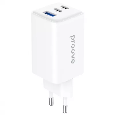 Зарядний Пристрій Proove Pocket GaN 65W (2Type-C + USB) (WCPG65121202) white
