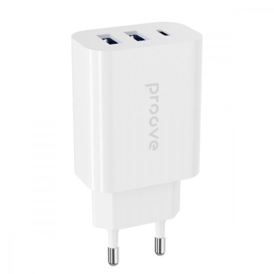 Зарядний Пристрій Proove Rapid 30W (2 USB + Type-C) (WCRP30210002) White