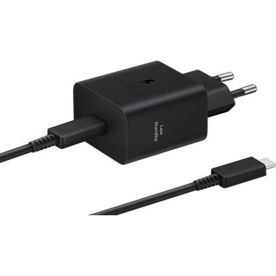 Зарядний Пристрій Samsung 45W Compact Power Adapter (w C to C Cable) EP-T4511XBEGEU / Чорна