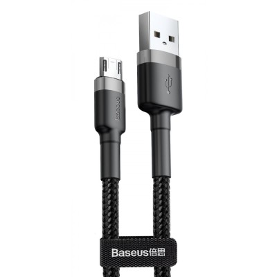 Кабель Baseus Cafule USB кабель USB For Micro 2A 3М (CAMKLF-HG1) Black/Grey