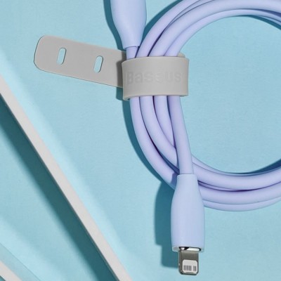 Кабель Baseus Jelly Liquid Silica Gel Fast Charging Data USB кабель Type-C to Lightning 20W 1.2m (CAGD020001) Black