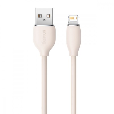 Кабель Baseus Jelly Liquid Silica Gel Fast Charging Data USB кабель USB To IP 2.4A 1.2m (CAGD000004) Pink