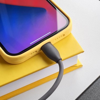 Кабель Baseus Jelly Liquid Silica Gel Fast Charging Data USB кабель USB To IP 2.4A 1.2m (CAGD000004) Pink