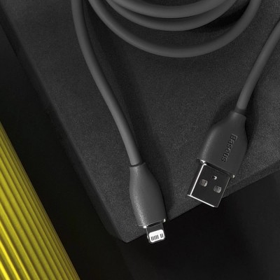 Кабель Baseus Jelly Liquid Silica Gel Fast Charging Data USB кабель USB To IP 2.4A 1.2m (CAGD000004) Pink