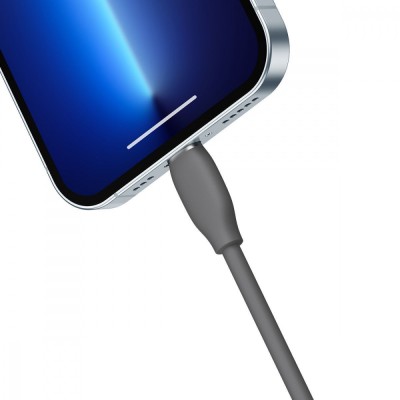 Кабель Baseus Jelly Liquid Silica Gel Fast Charging Data USB кабель USB To IP 2.4A 1.2m (CAGD000004) Pink