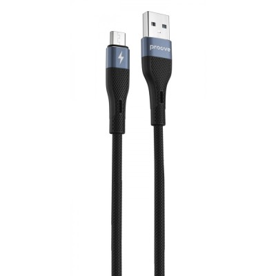 Кабель Proove Light Silicone Micro USB 2.4A (1m) (CCLC20001301) Black