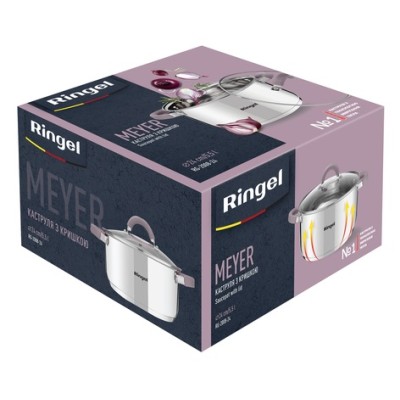 Каструля RINGEL Meyer 18 см (2.3 л) з кришкою (RG-2008-18) Каструля RINGEL Meyer 18 см (2.3 л) з кришкою (RG-2008-18)