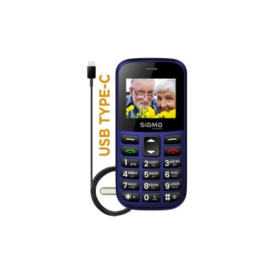 Мобільний телефон Sigma Mobile Comfort 50 Easy TYPE-C Blue