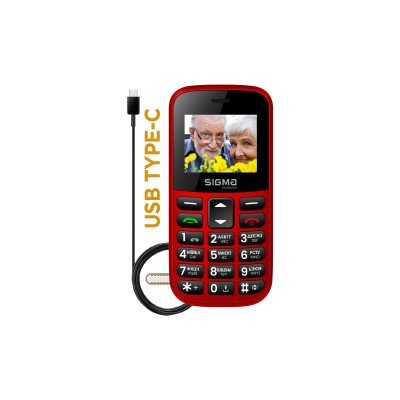 Мобільний телефон Sigma Mobile Comfort 50 Easy TYPE-C Red