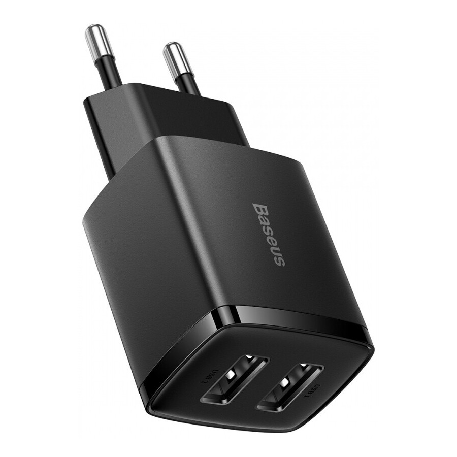 Зарядний Пристрій Baseus Compact Charger 2U 10.5W (CCXJ010201) Black Зарядний Пристрій Baseus Compact Charger 2U 10.5W (CCXJ010201) Black