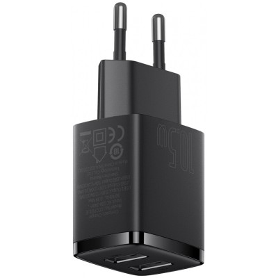 Зарядний Пристрій Baseus Compact Charger 2U 10.5W (CCXJ010201) Black Зарядний Пристрій Baseus Compact Charger 2U 10.5W (CCXJ010201) Black
